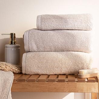 Ręcznik bawełniany LEON 50x90 strukturalne frotte kremowy