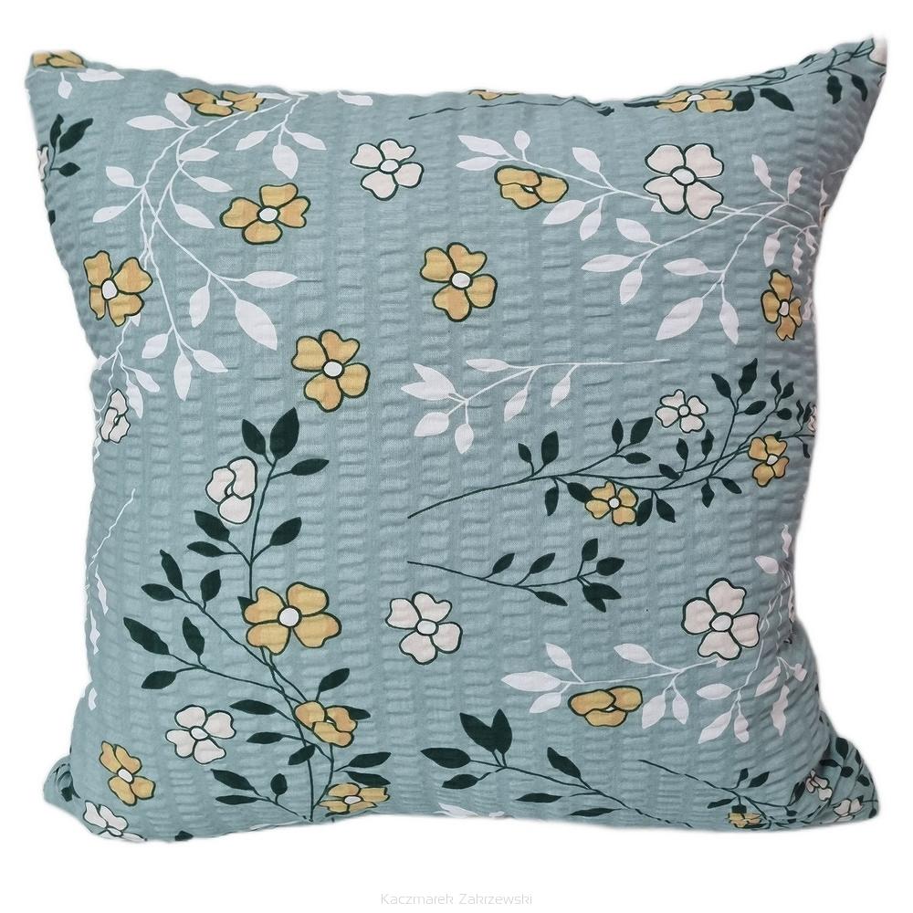 Poszewka z kory 50x60 szałwiowa roślinna łączka