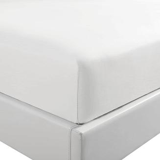 Prześcieradło satyna bawełniana z gumką 90x200 SIN białe