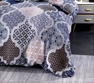 Pościel polarowa 160x200 welur wielokolorowa wzorzyste ornamenty