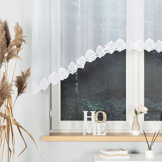 Firanka żakardowa gotowa na żabki ŻAKLINA 250x130 biała