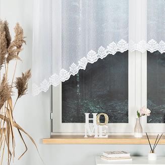 Firanka żakardowa gotowa na żabki ŻAKLINA 250x130 biała