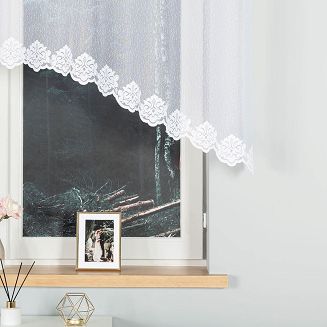 Firanka żakardowa gotowa na żabki ŻAKLINA 250x130 biała