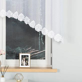 Firanka żakardowa gotowa na żabki ŻAKLINA 250x130 biała