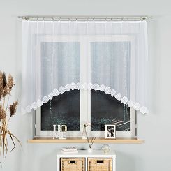 Firanka żakardowa gotowa na żabki ŻAKLINA 250x130 biała