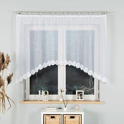 Firanka żakardowa gotowa na żabki ŻAKLINA 250x130 biała