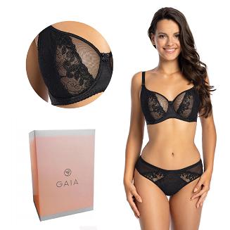 Biustonosz GAIA Balconette Ada 1026 miękki czarny