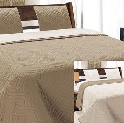 Narzuta dekoracyjna VIGO II 220x240 cappuccino ekri geometryczne fale