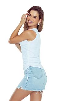 Bluzka damska bez rękawów Benita biała