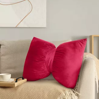 Poduszka dekoracyjna KOKARDA 45x55 Eurofirany bordowa