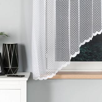 Firanka żakardowa gotowa na żabki KORINO 310x160 biała