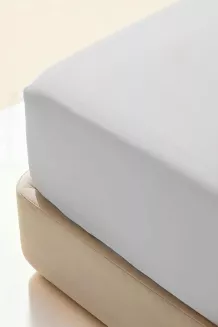 Prześcieradło polarowe z gumką MIŚ Fluffy 160x200 mikrofibra szare