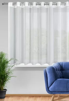 Firana gotowa na przelotkach VENUS 300x145 Eurofirany biała