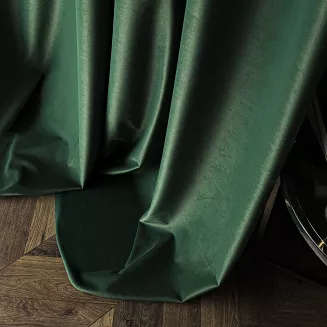 Zasłona gotowa na taśmie BLACKOUT VELVET 140x230 butelkowa