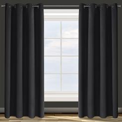 Zasłona gotowa na przelotkach PARISA 140x250 Design91 czarny