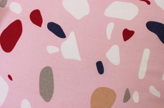 Pościel bawełniana LASTRYKO 140x200 różowa wielokolorowa płytki lastrykowe