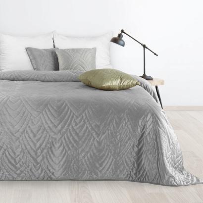 Narzuta dekoracyjna LUIZ6 220x240 srebrna pikowana