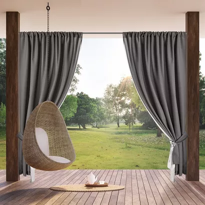 Zasłona gotowa na tunelu wodoodporna GARDEN 155x200 ogrodowa stalowa
