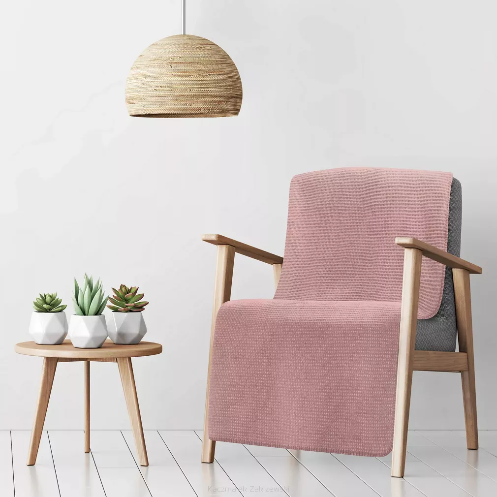 Koc narzuta AMBER 70x160 Design91 pudrowy