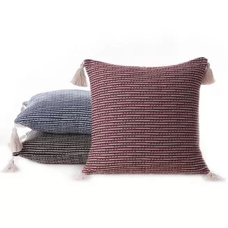 Poszewka dekoracyjna BOHO 45x45 Eurofirany bordowy