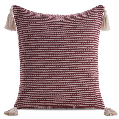 Poszewka dekoracyjna BOHO-6 45x45 Eurofirany bordowa