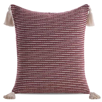 Poszewka dekoracyjna BOHO-6 45x45 Eurofirany bordowa