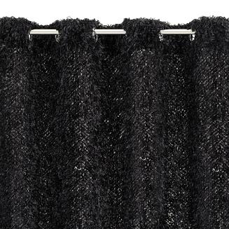 Zasłona gotowa na przelotkach MARION 140x250 Eurofirany czarny