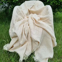 Narzuta dekoracyjna tkana 160x205 ROMBY ekri