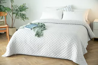 Poszewka dekoracyjna TERRA 45x45 pikowana szara