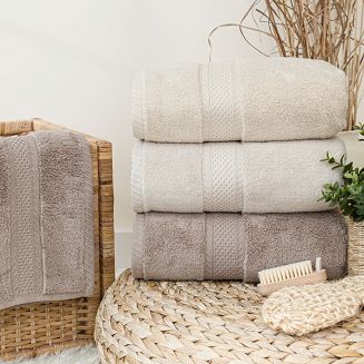 Ręcznik bawełniany RODOS 70x140 ciepły brąz