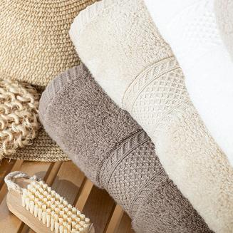 Ręcznik bawełniany RODOS 70x140 ciepły brąz