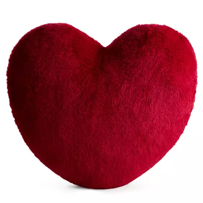 Poduszka dekoracyjna HEART 45x45 Eurofirany czerwona futrzana