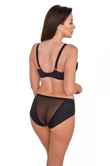 Biustonosz Semi-Soft Kim 1211 półusztywniany czarno-beżowy