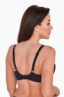 Biustonosz Semi-Soft Kim 1211 półusztywniany czarno-beżowy