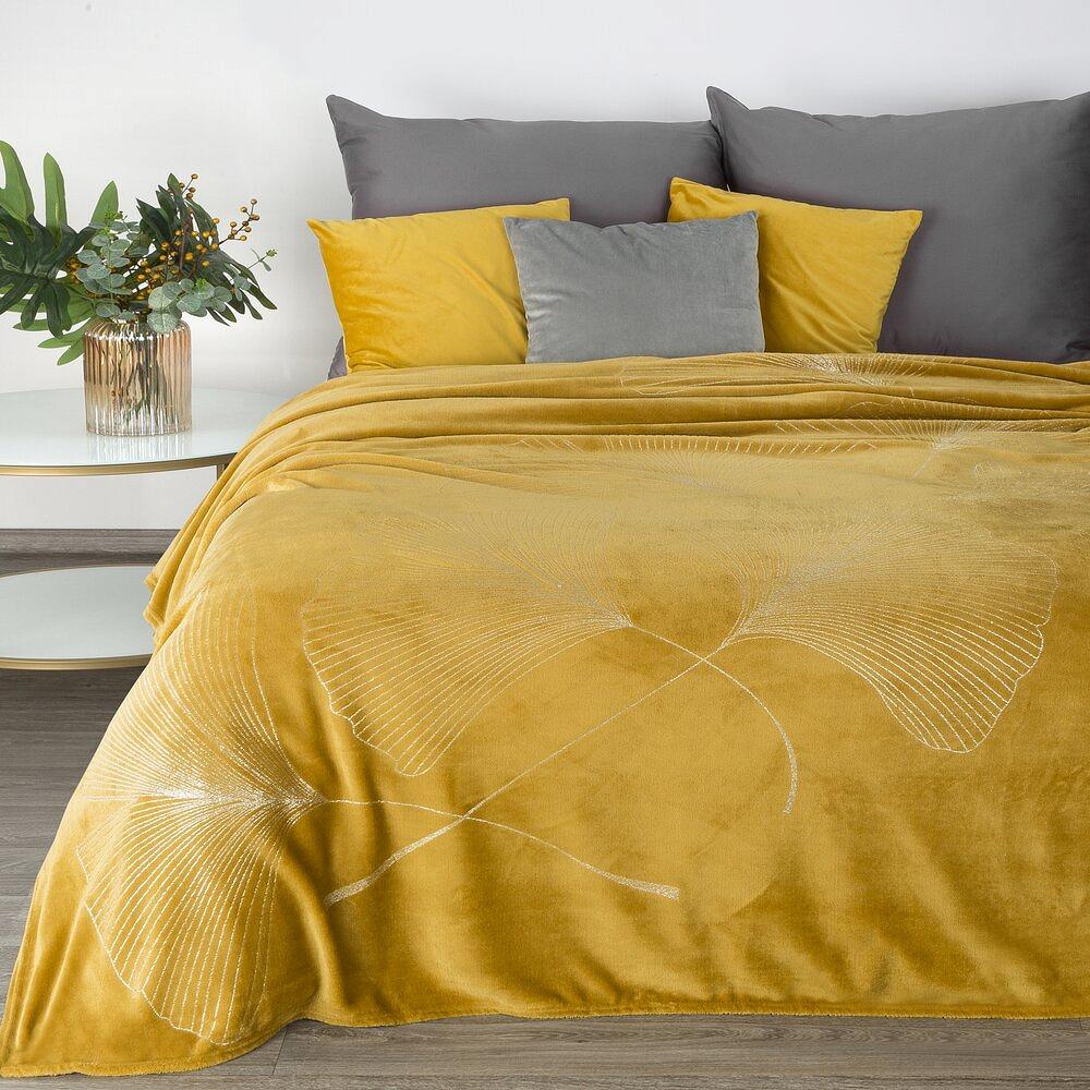 Koc narzuta GINKO1 150x200 Eurofirany złoty