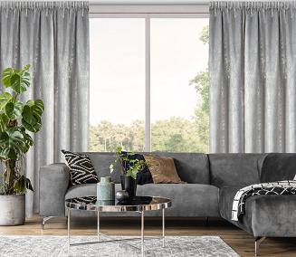 Zasłona gotowa na taśmie INGRID 140x270 Eurofirany stalowy