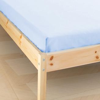 Prześcieradło jersey bez gumki 160x200 jasnoniebieskie