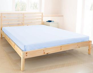 Prześcieradło jersey bez gumki 160x200 jasnoniebieskie