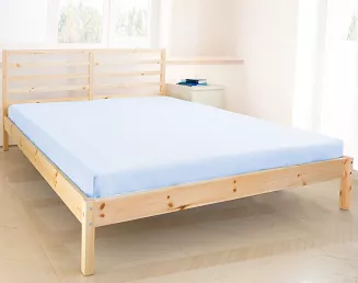 Prześcieradło jersey bez gumki 160x200 jasnoniebieskie
