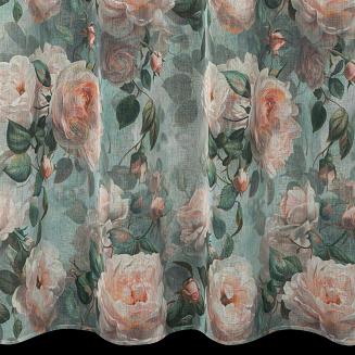 Zasłona gotowa na przelotkach INKA 140x250 Eurofirany miętowy