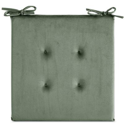 Poduszka na krzesło GAJA 40x40x3 Eurofirany oliwkowa z ozdobnym pikowaniem