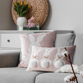 Poszewka dekoracyjna WIOSNA 30x50 Eurofirany jasnoróżowy