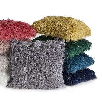 Poszewka dekoracyjna CELIA 40x40 Eurofirany koralowy/srebrny