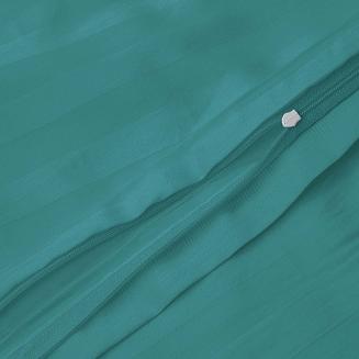 Pościel satyna bambusowo-bawełniana STRIPE SEA TURQUOISE 180x200 Darymex jednokolorowa turkusowa