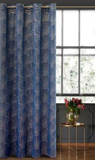 Zasłona gotowa na przelotkach ZAS 140x250 Pierre Cardin Eurofirany granatowy