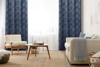 Zasłona gotowa na przelotkach ZAS 140x250 Pierre Cardin Eurofirany granatowy