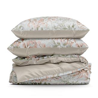 Pościel bawełniana FREESIA 220x200 Eurofirany pudrowy róż