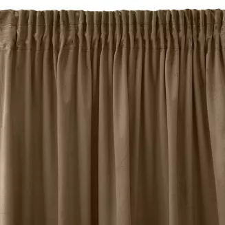 Zasłona gotowa na taśmie SIBEL 140x270 Eurofirany brązowa