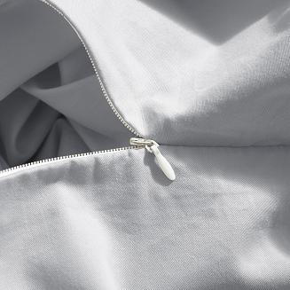 Pościel satyna bawełniana 220x200 SIN jednobarwna szara