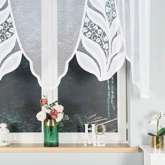 Firanka żakardowa gotowa na żabki MELANIA 250x120 biała